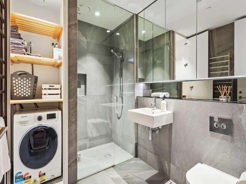 Modern One Bedroom Apartment In Wynyard Quarter Auckland Exterior foto